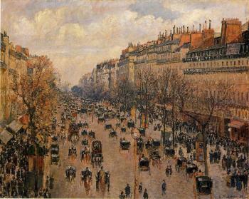 卡米耶 畢沙羅 Boulevard Montmartre, Afternoon, Sunlight